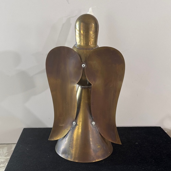 Brass Angel Candleholder Vintage Christmas Decor - Picture 3 of 9